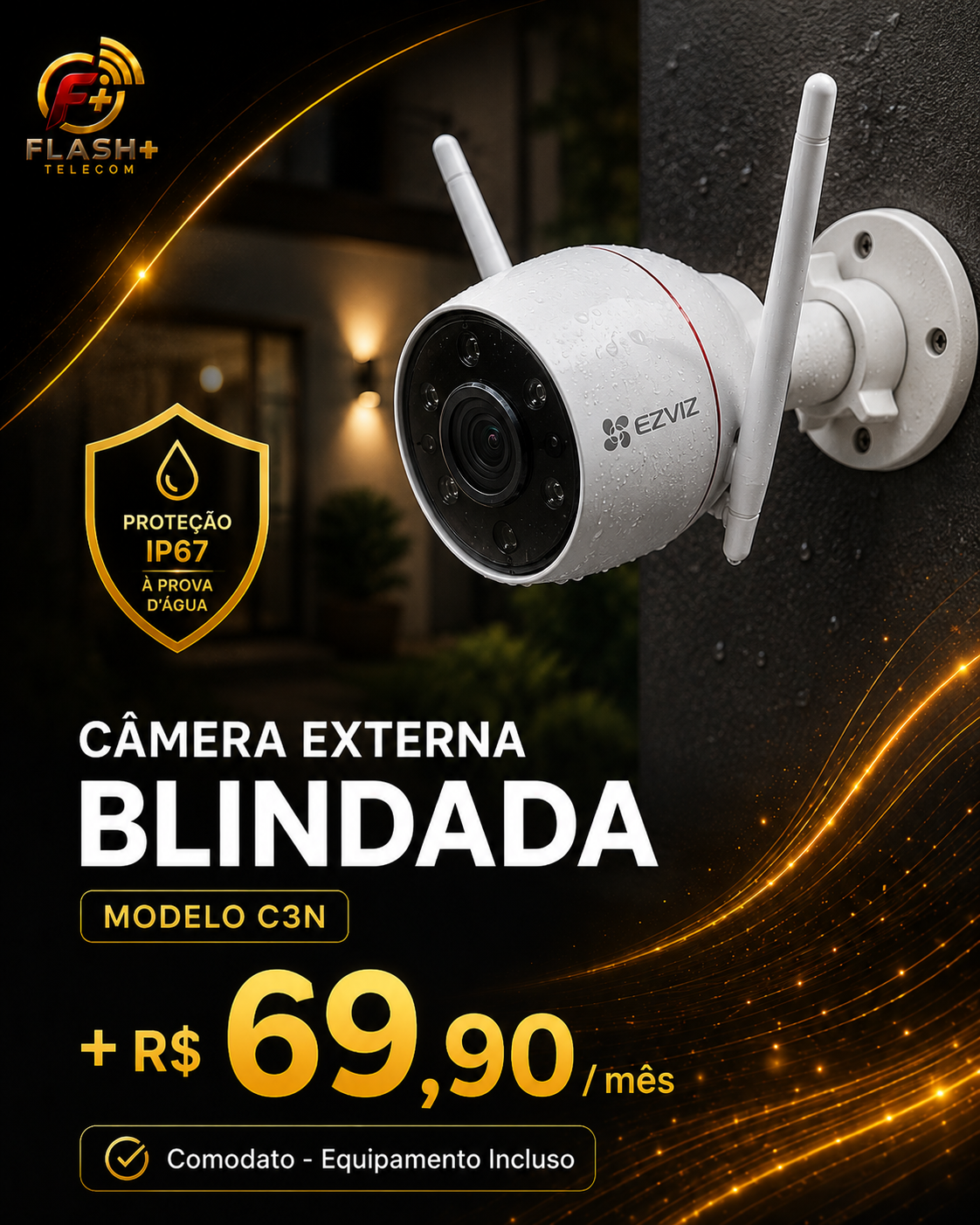 Câmera Externa Blindada