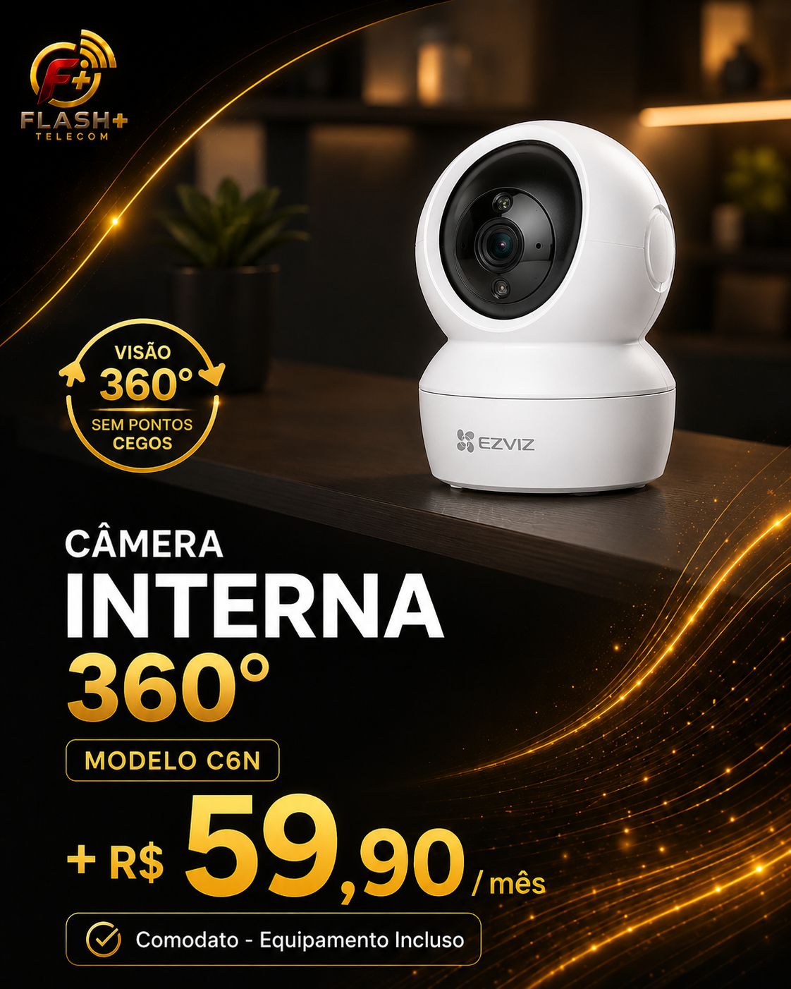 Câmera Interna 360°